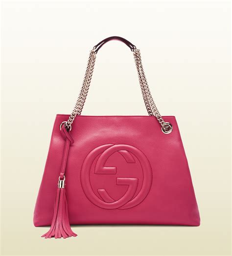 gucci bag hot pink|gucci pink shoulder bag.